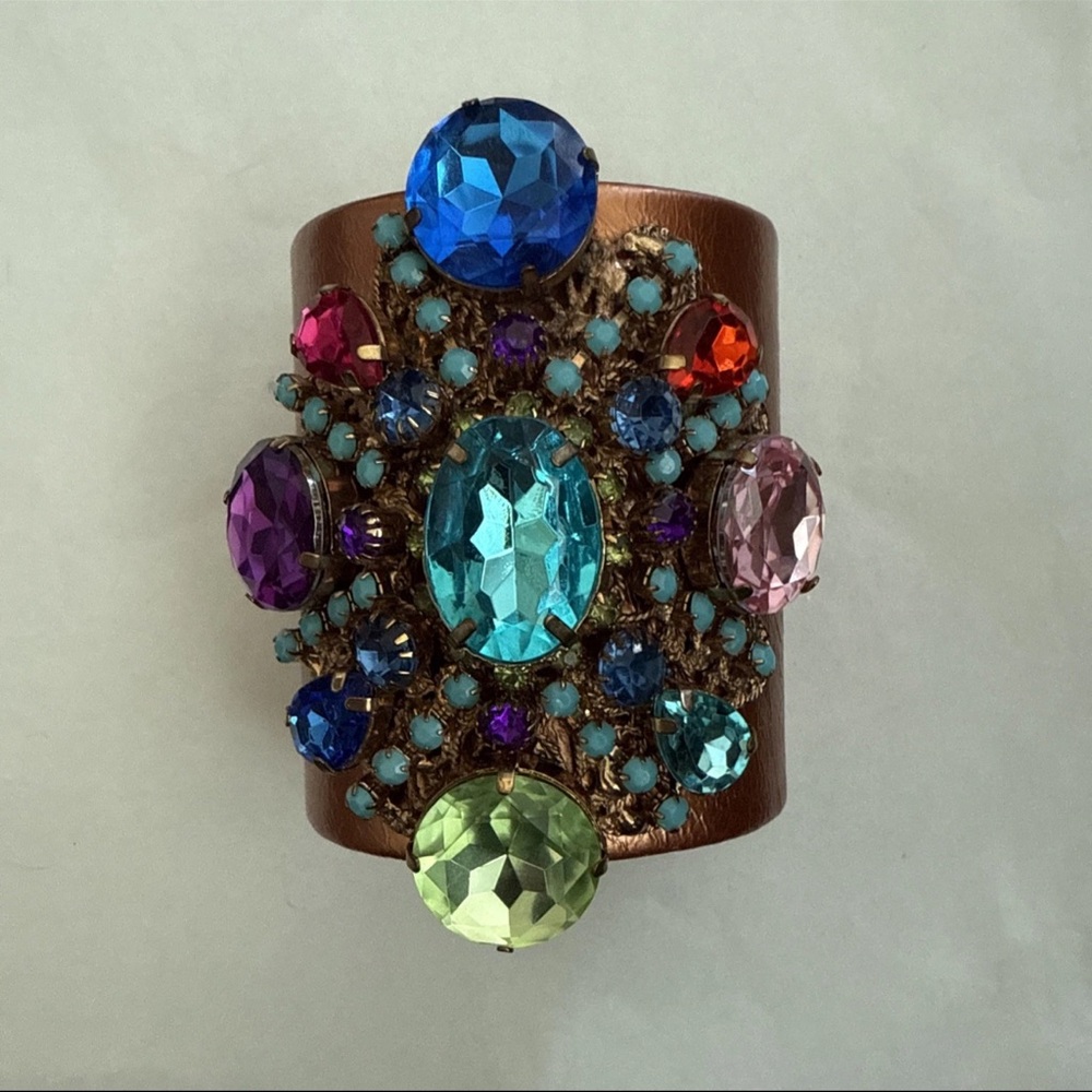 Erickson Beamon Blue and Purple Gemstone Bracelet